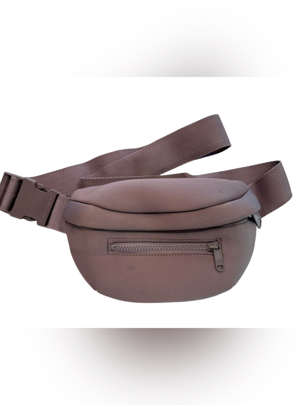Dagne Dover Ace Fanny Pack Dune Neoprene Crossbody Belt Bag Brown